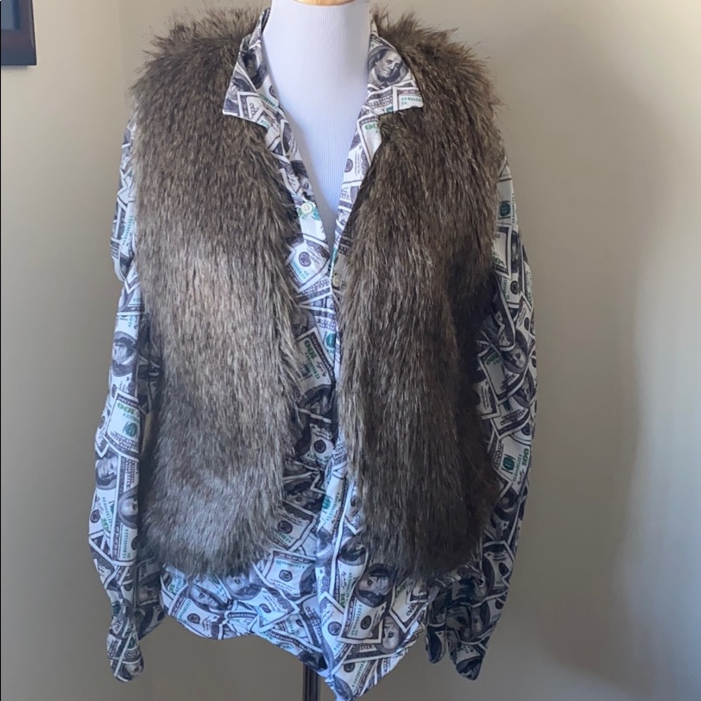 Faux fur vest